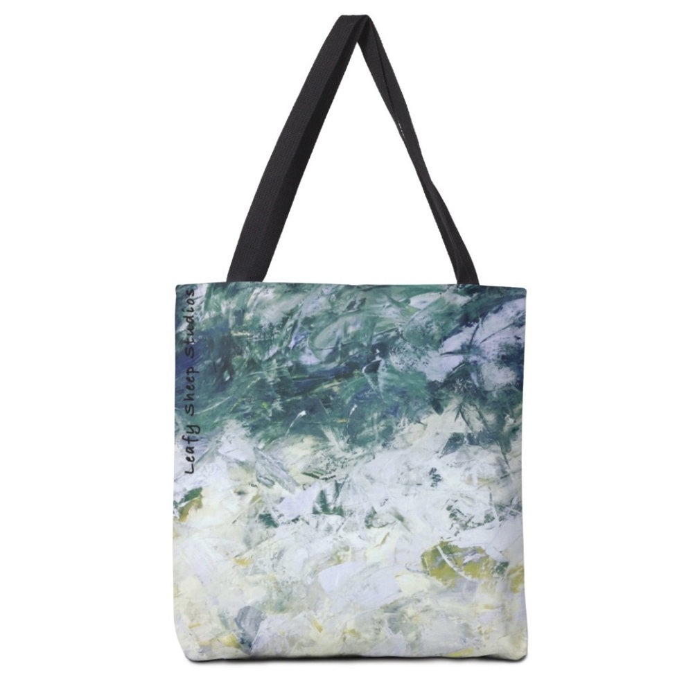 🌊 Reusable double sided Canvas Tote Bag - Small